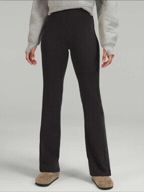 Lululemon Brushed Softstreme Ribbed Zip Flared Pants